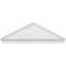 Ekena Millwork Peaked Cap Sunburst Architectural PVC Combination Pediment, 74"W x 25-3/8"H x 2-3/4"P (Pitch 6/12) PEDPC074X255PKC01 - alternate 6